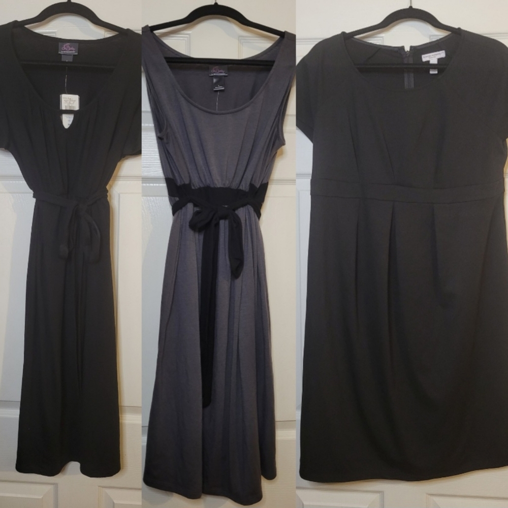 3 NWT Maternity Dresses, Lg